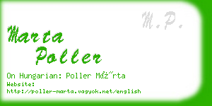 marta poller business card